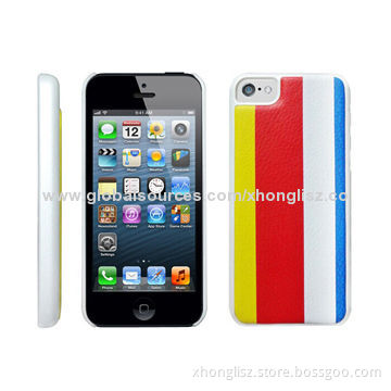 New Fashion Plating Skin Cover PU Cases/Protective for iPhone 5C, Customized Designs Acceptable